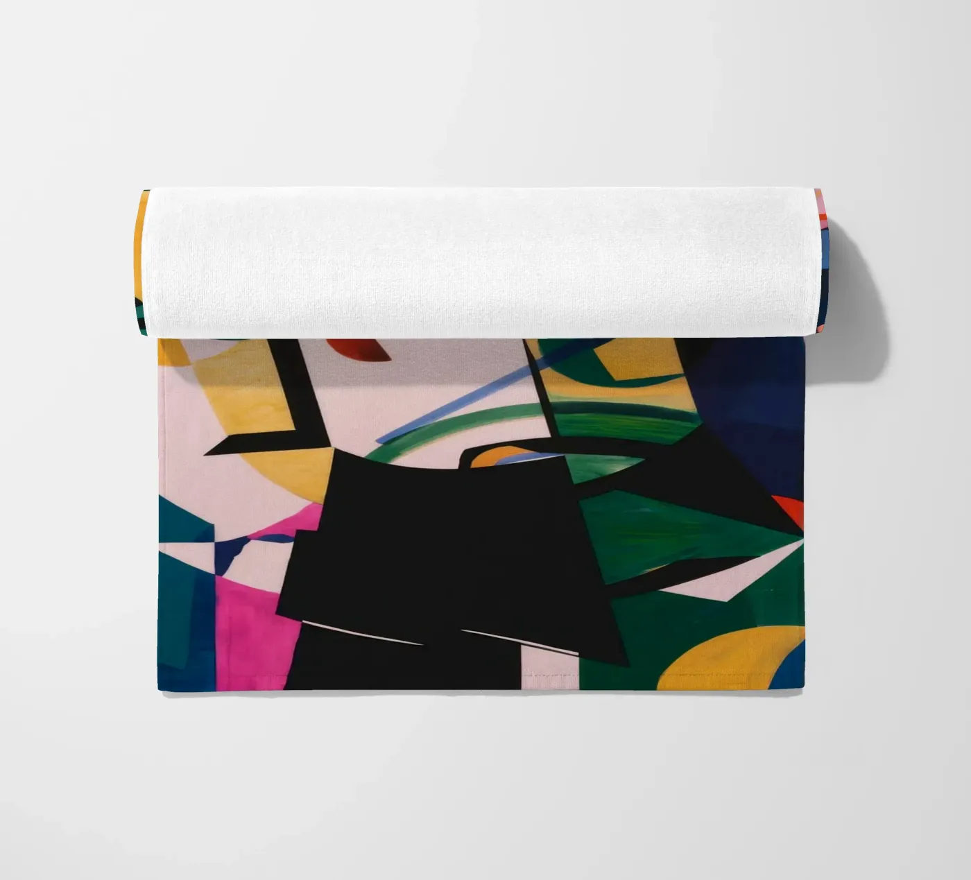 Complexe geometrische lagen strandhanddoek van Lunar Templar