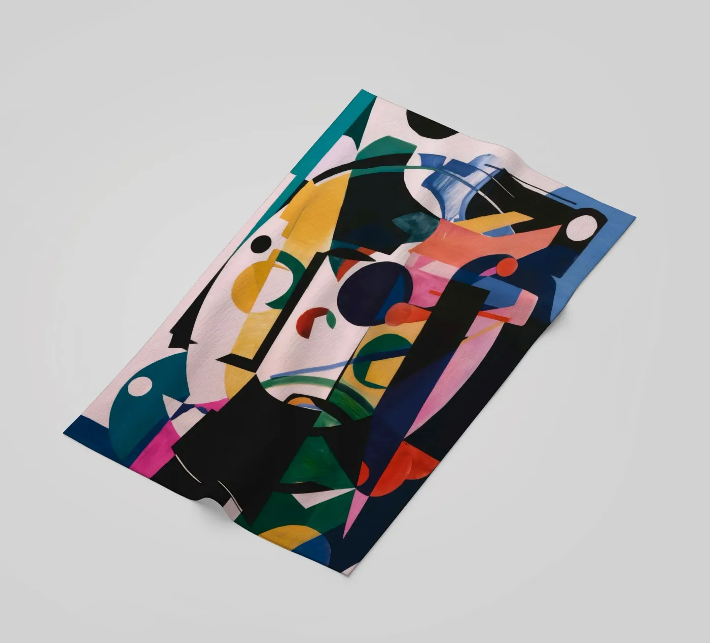 Complexe geometrische lagen strandhanddoek van Lunar Templar