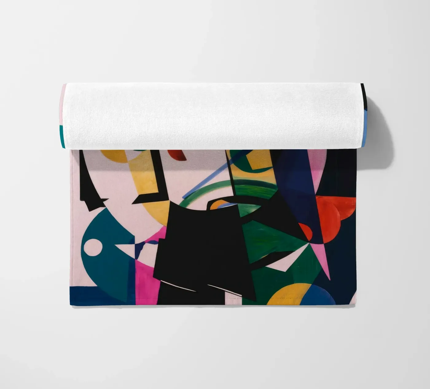 Complexe geometrische lagen strandhanddoek van Lunar Templar