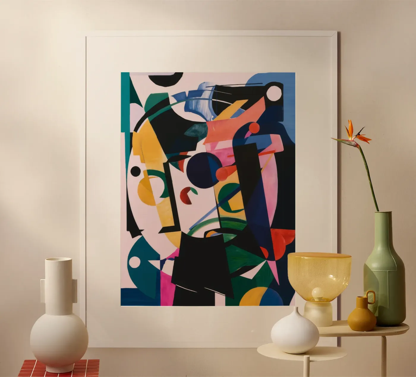 Complex Geometric Layers Poster von Lunar Templar