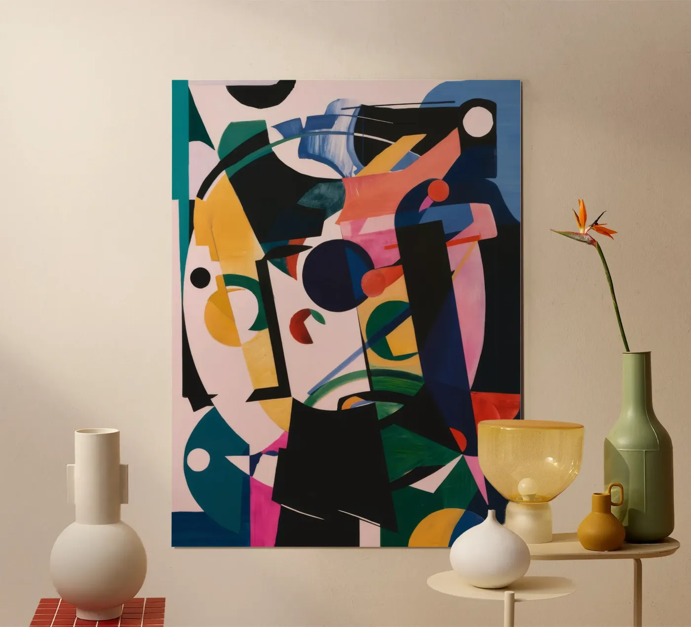 Complex Geometric Layers Poster von Lunar Templar