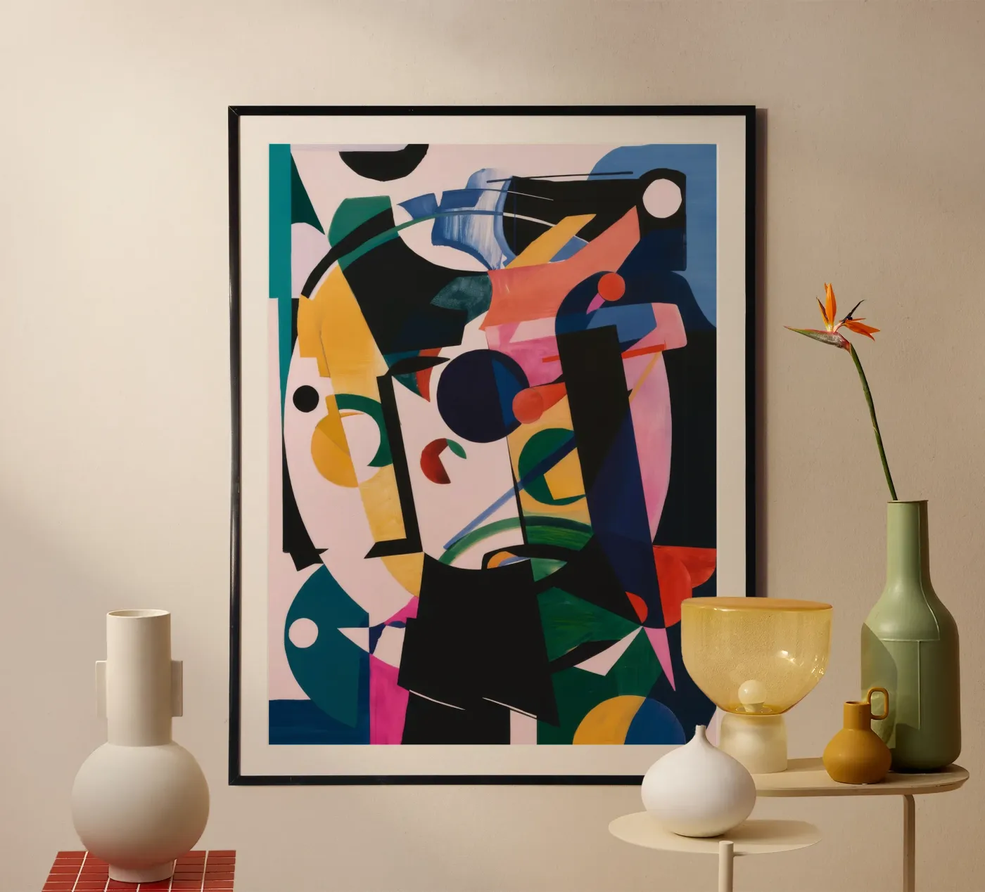 Complex Geometric Layers Poster von Lunar Templar