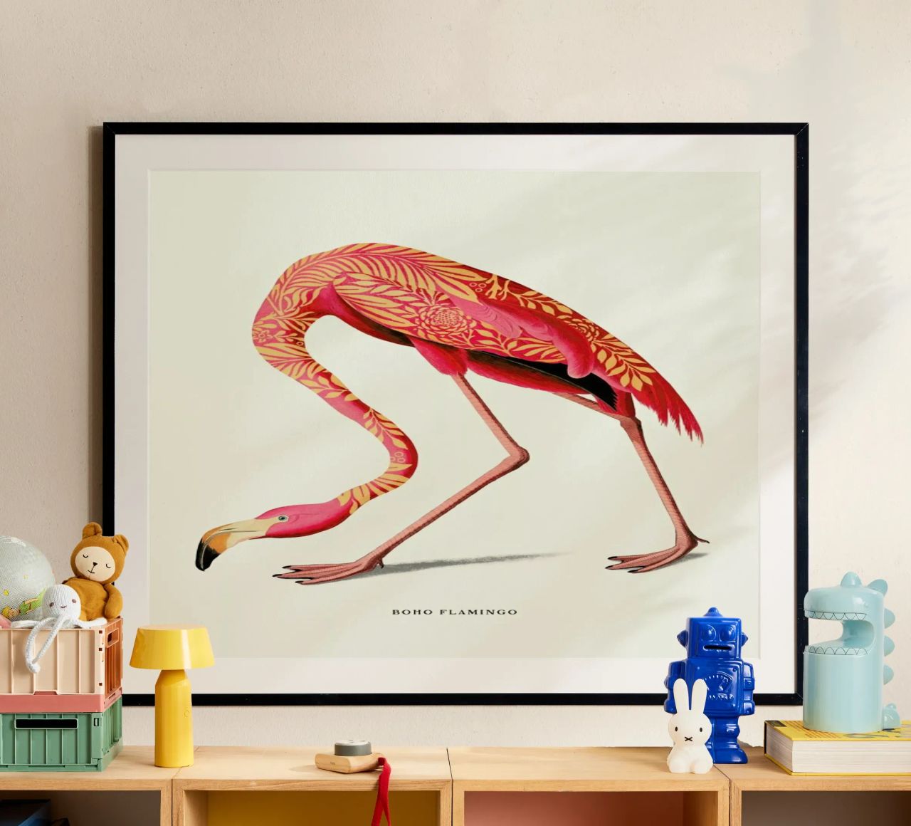 Boho Flamingo Poster von Jonas Loose