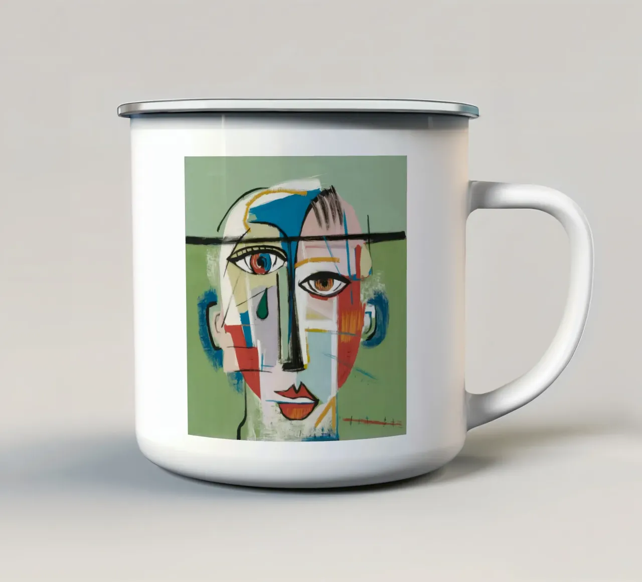 Vivida sinfonia astratta tazza in smalto da Lunar Templar