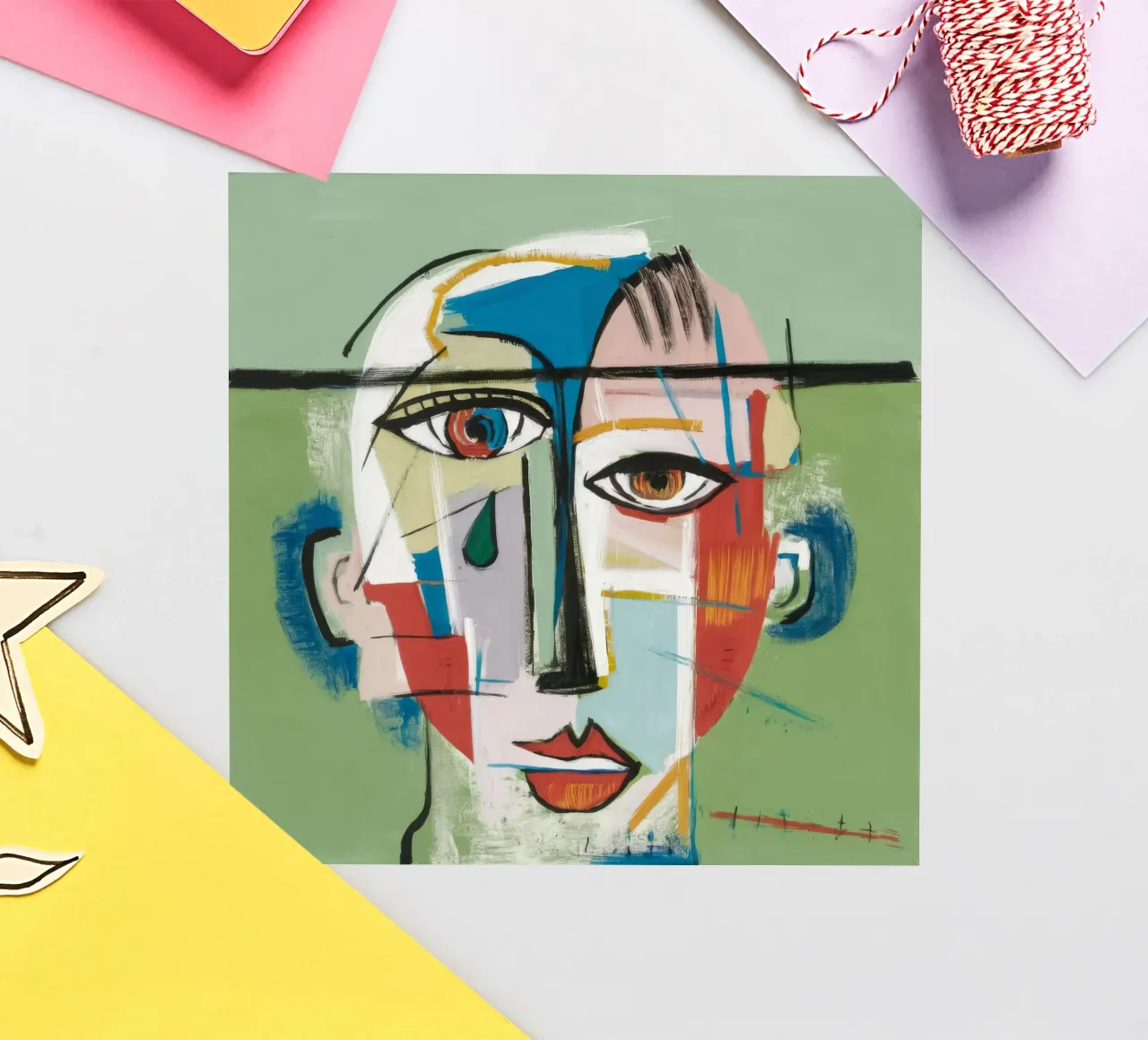 Levendige abstracte symfonie sticker van Lunar Templar