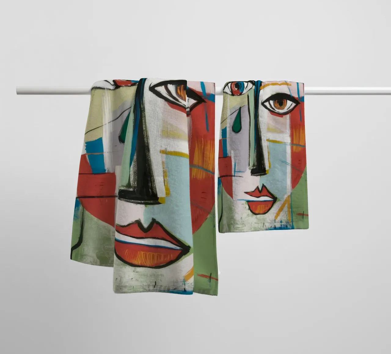 Levendige abstracte symfonie badhanddoek van Lunar Templar
