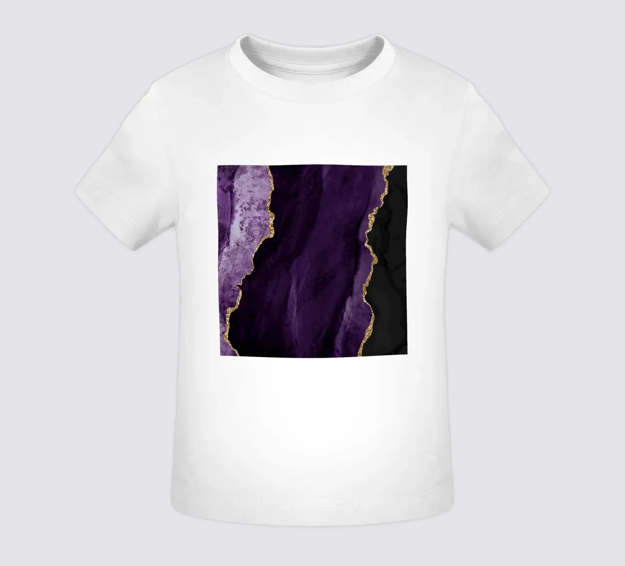 Paars & Goud Agaat Textuur 01 baby t-shirt van Gemstone Textures