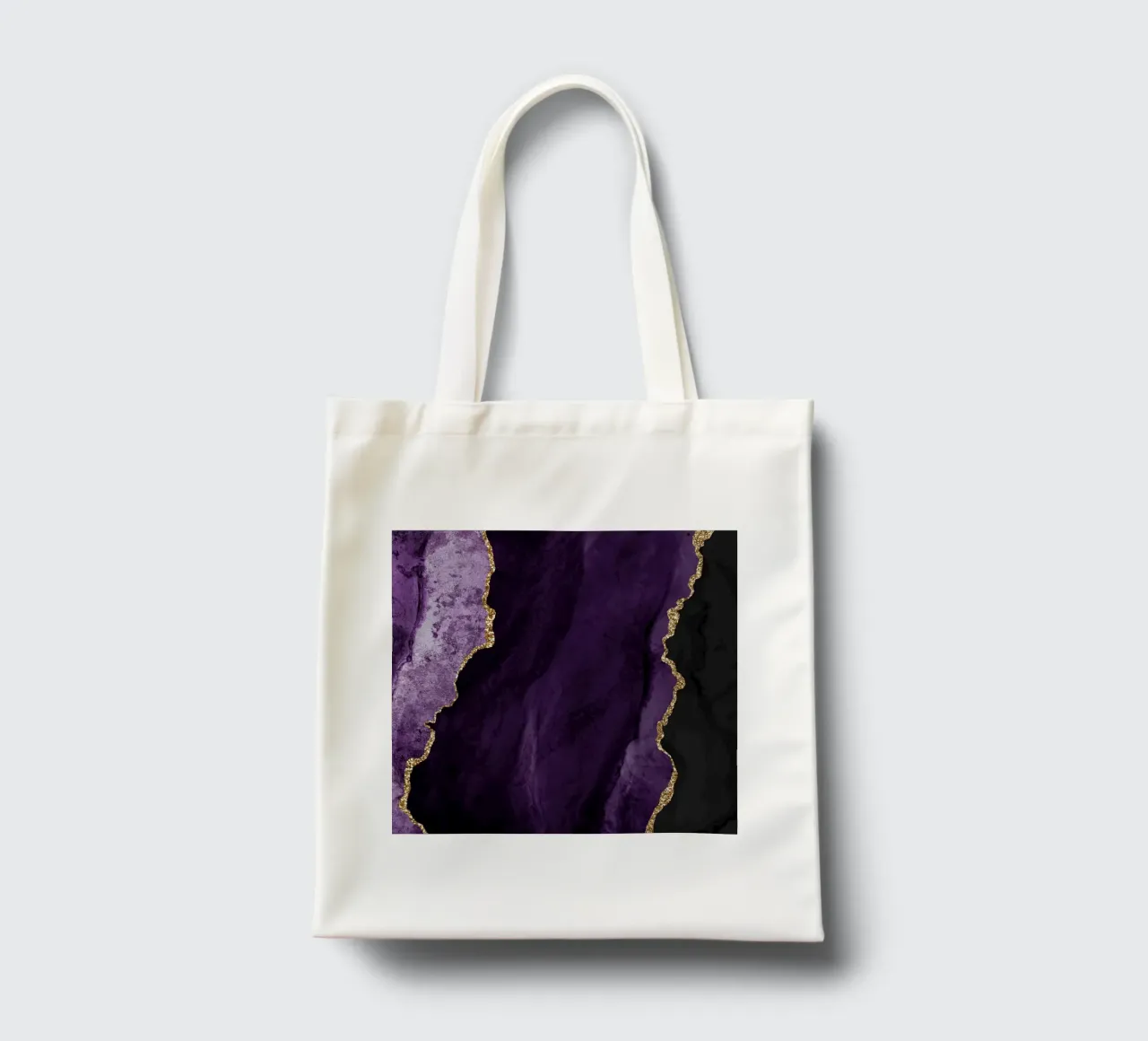 Purple & Gold Agate Texture 01 tote bag by Gemstone Textures