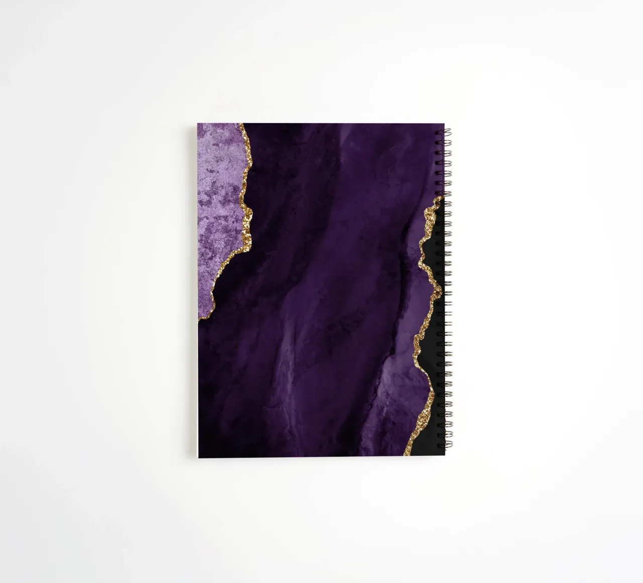 Lila & Gold Achat Textur 01 Ringbuch von Gemstone Textures