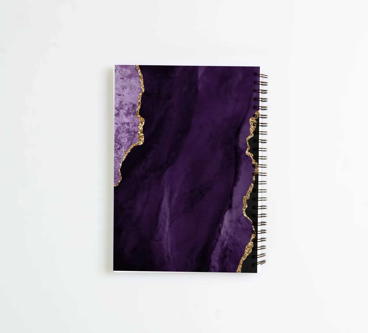 Lila & Gold Achat Textur 01 Ringbuch von Gemstone Textures
