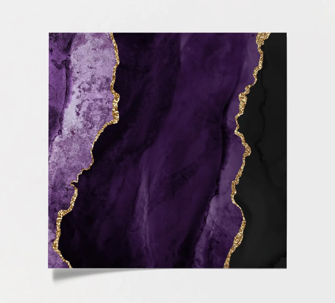 Purple & Gold Agate Texture 01 sticker sheet by Gemstone Textures