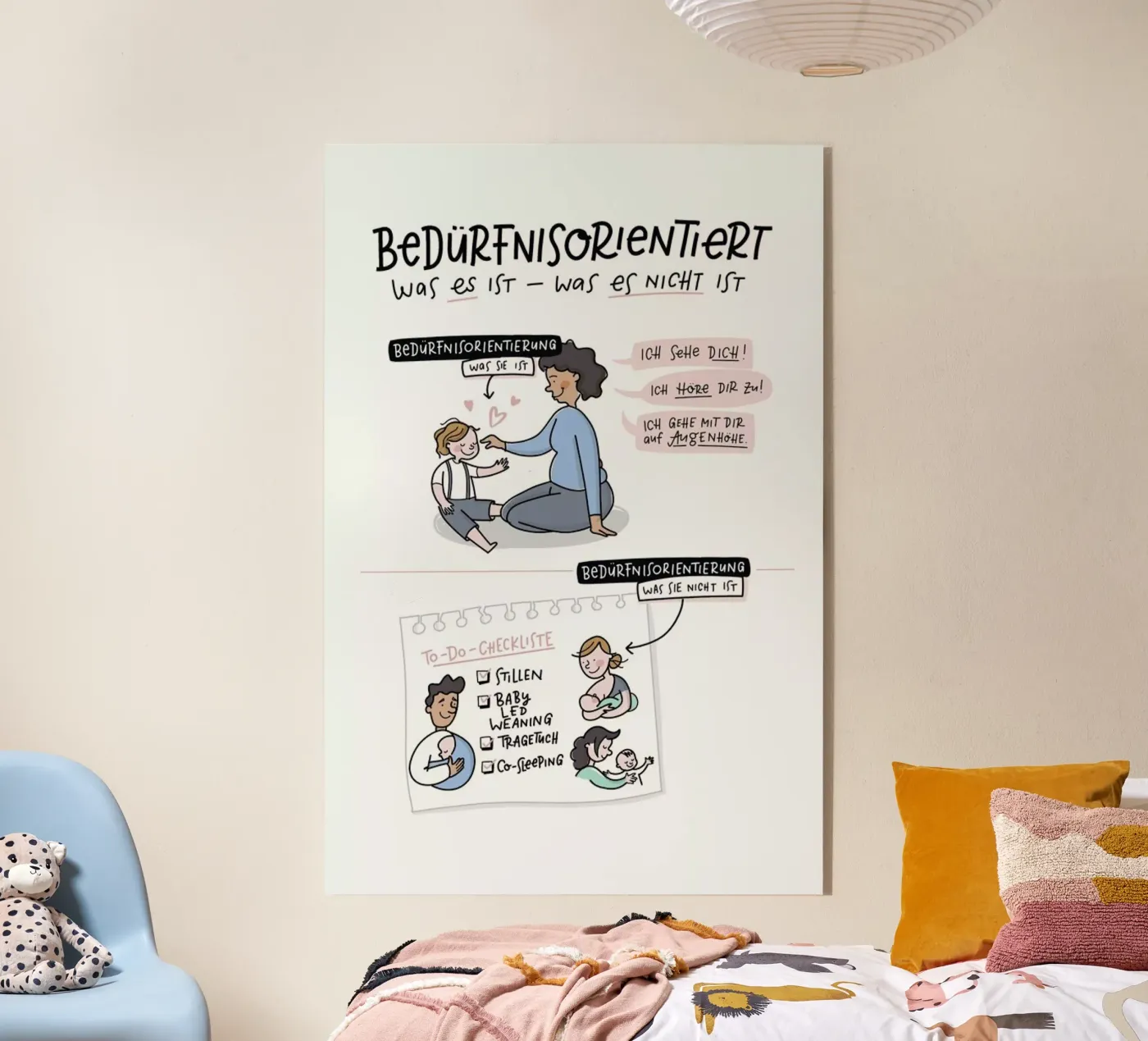 Bedürfnisorientiert plexiglass da Geborgen Wachsen x JUNIQE