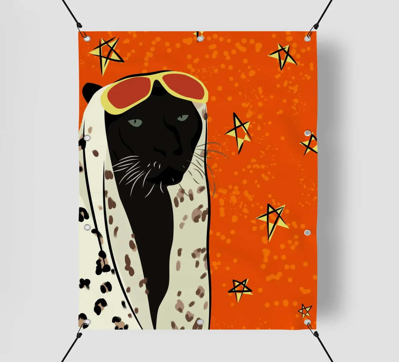 Pantera in stile telo in pvc da Kintsugi99