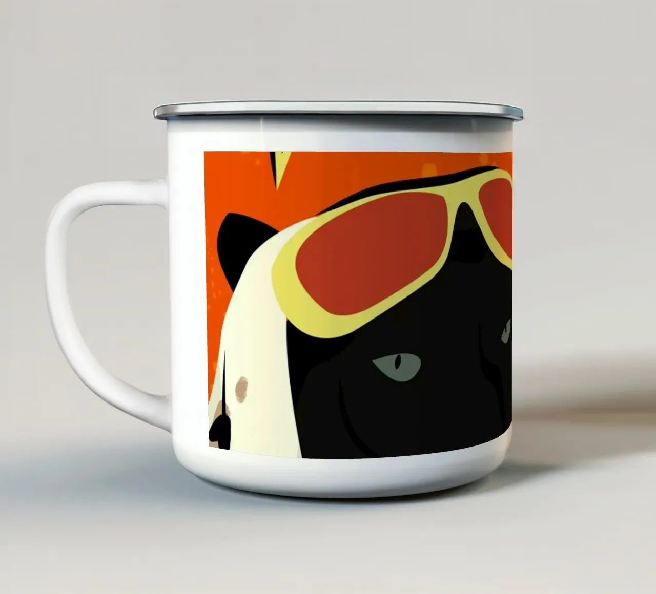 Pantera in stile tazza in smalto da Kintsugi99