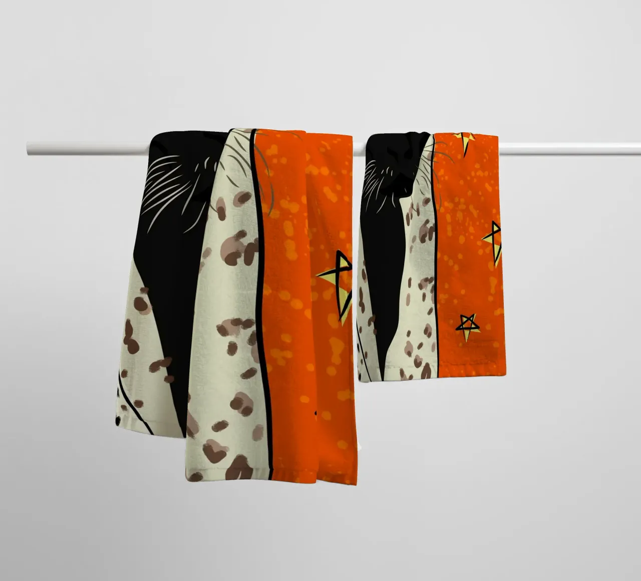Pantera in stile asciugamano da bagno da Kintsugi99