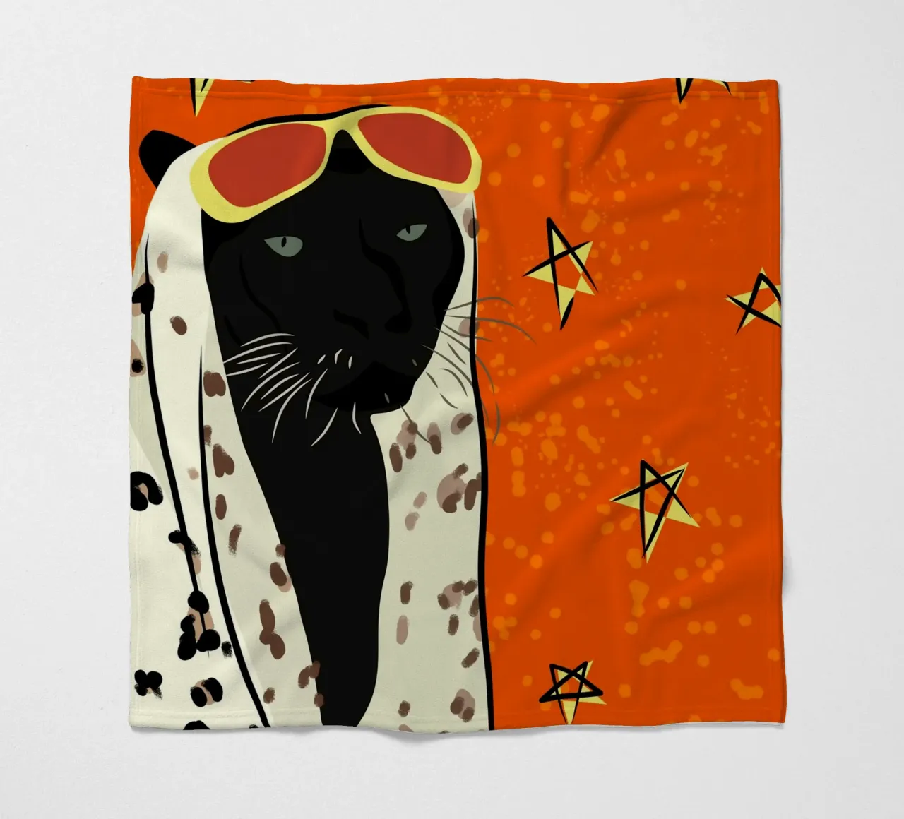 Pantera in stile coperta in pile da Kintsugi99