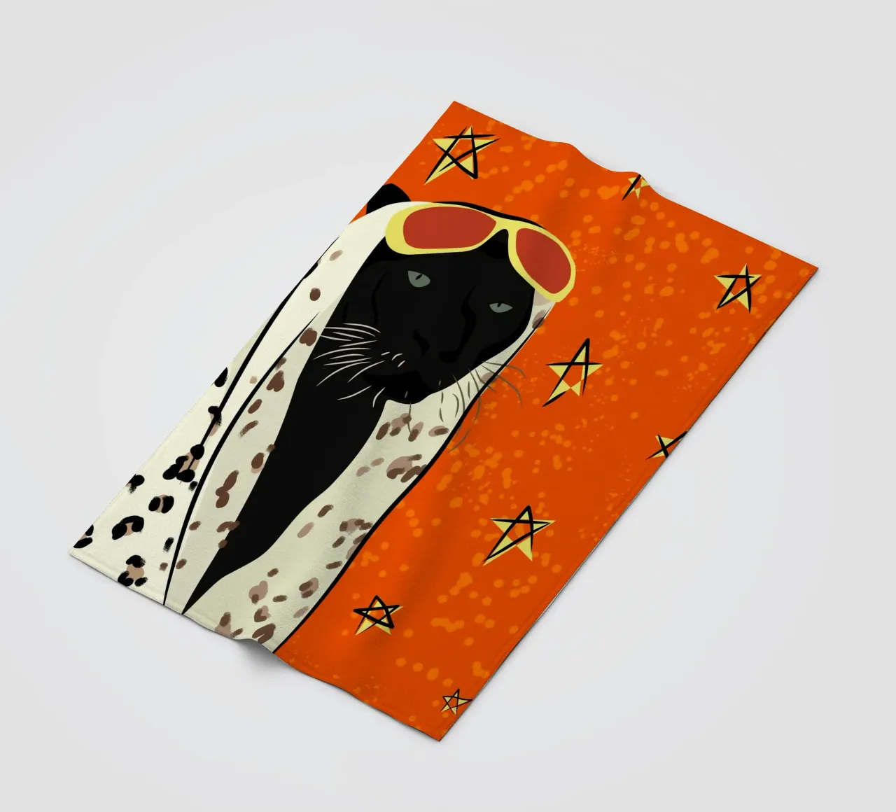 Pantera in stile coperta in pile da Kintsugi99