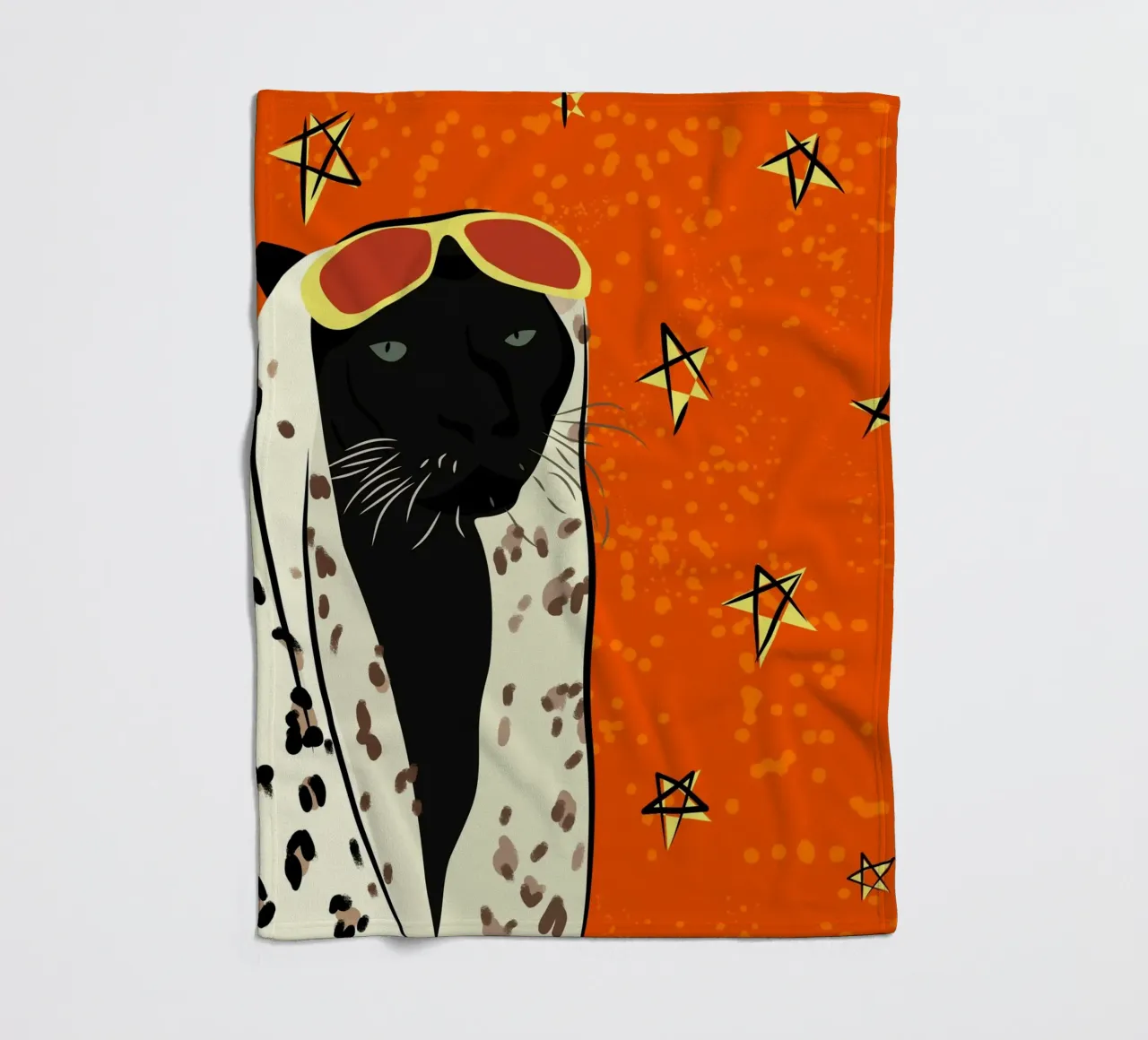 Pantera in stile coperta in pile da Kintsugi99
