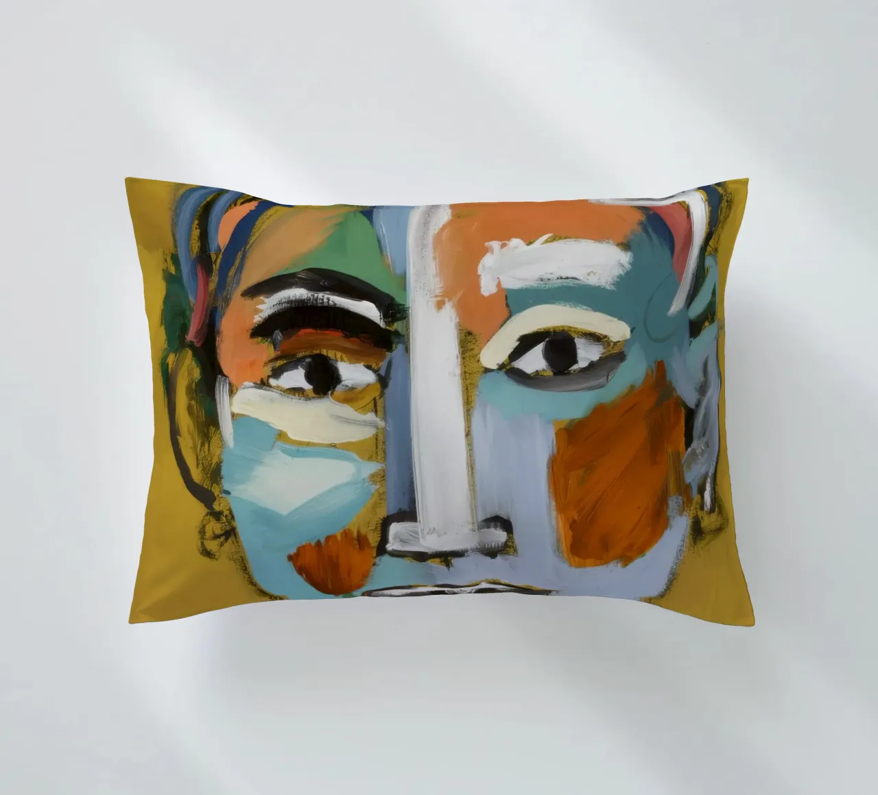 Vibrant Abstract Expression decorative cushion by Lunar Templar