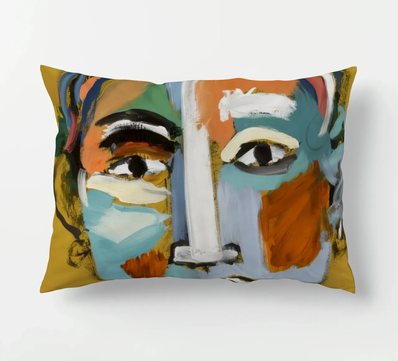 Vibrant Abstract Expression decorative cushion by Lunar Templar