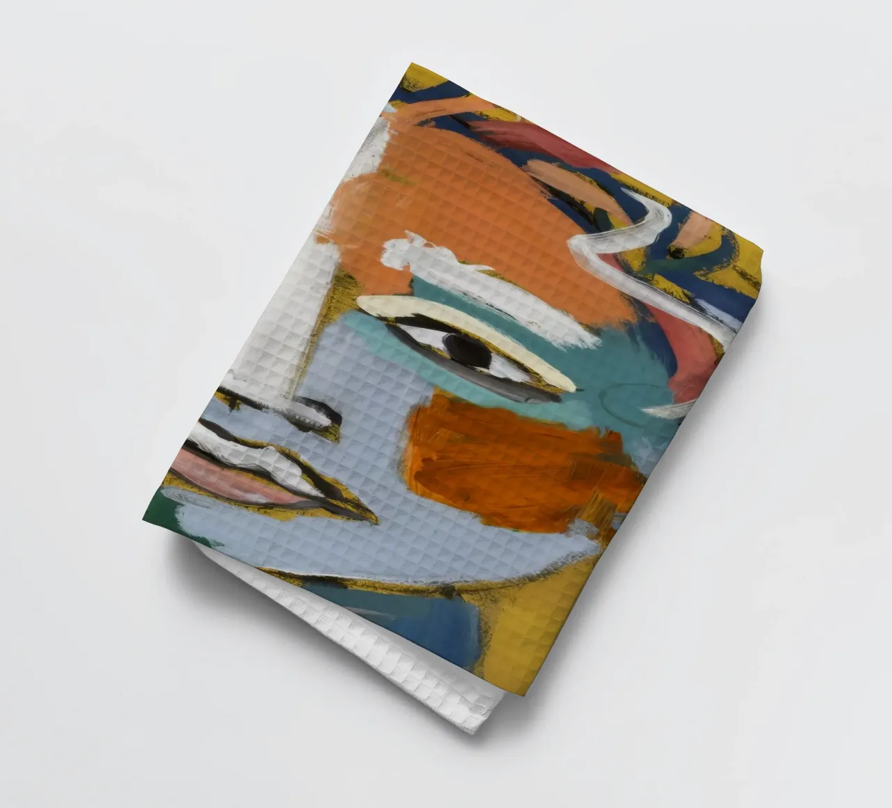 Vibrant Abstract Expression tea towel by Lunar Templar