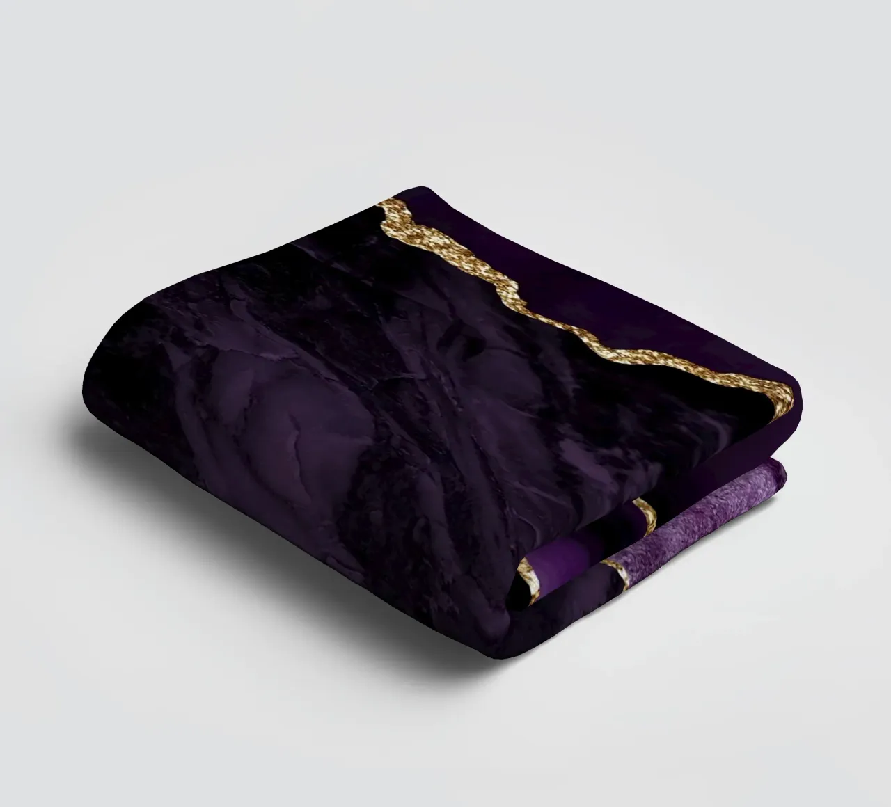 Agata viola e oro Texture 02 asciugamano da bagno da Gemstone Textures