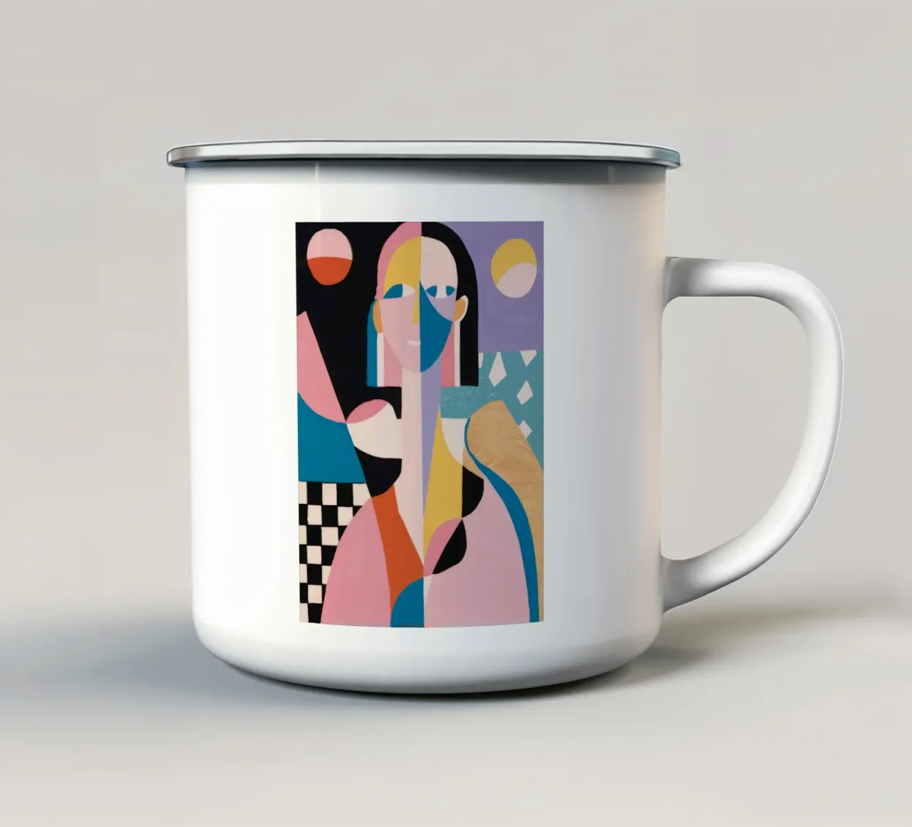 Figura geometrica allungata tazza in smalto da Lunar Templar