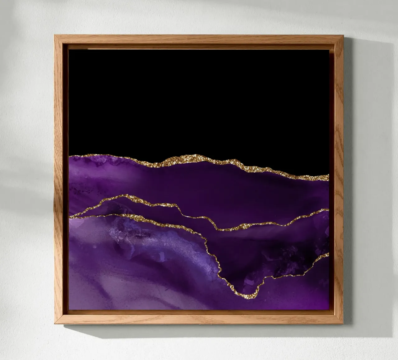 Agata viola e oro Texture 07 alluminio dibond da Gemstone Textures