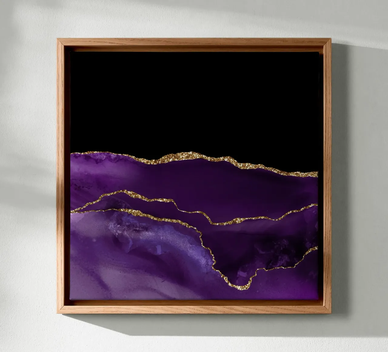 Agata viola e oro Texture 07 tela con Cornice a cassetta da Gemstone Textures