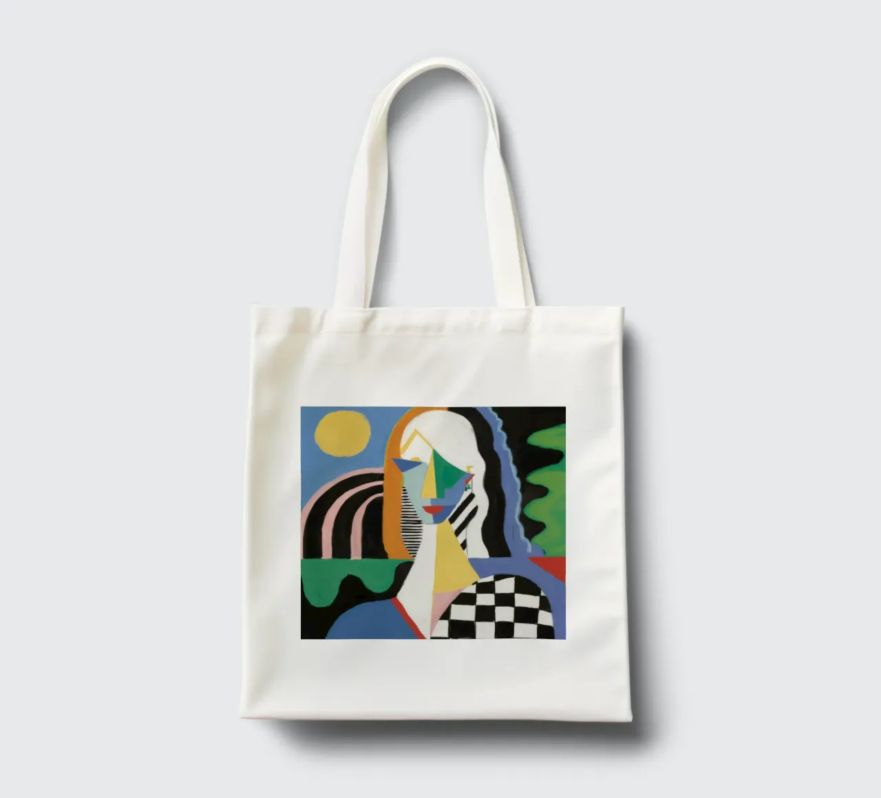 Checkered Geometric Figure tote bag by Lunar Templar