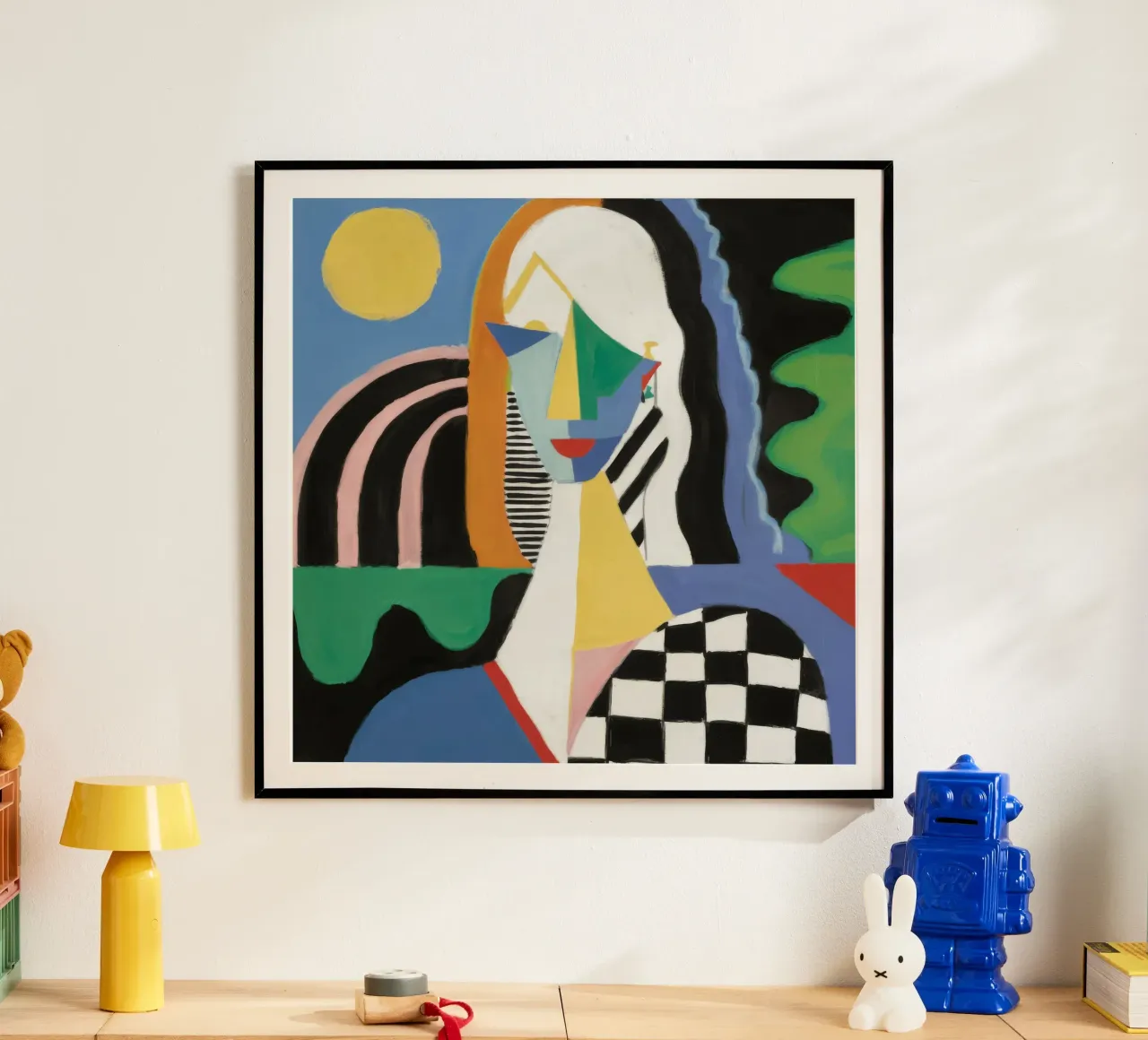 Checkered Geometric Figure hahnemühle by Lunar Templar