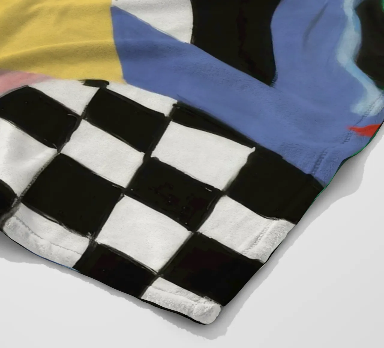 Checkered Geometric Figure fleece blanket by Lunar Templar