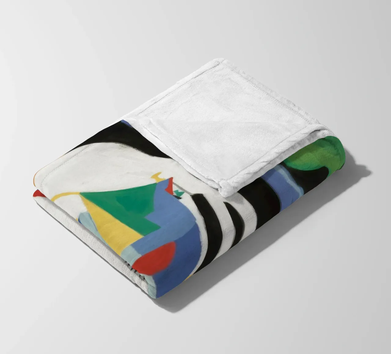 Checkered Geometric Figure fleece blanket by Lunar Templar