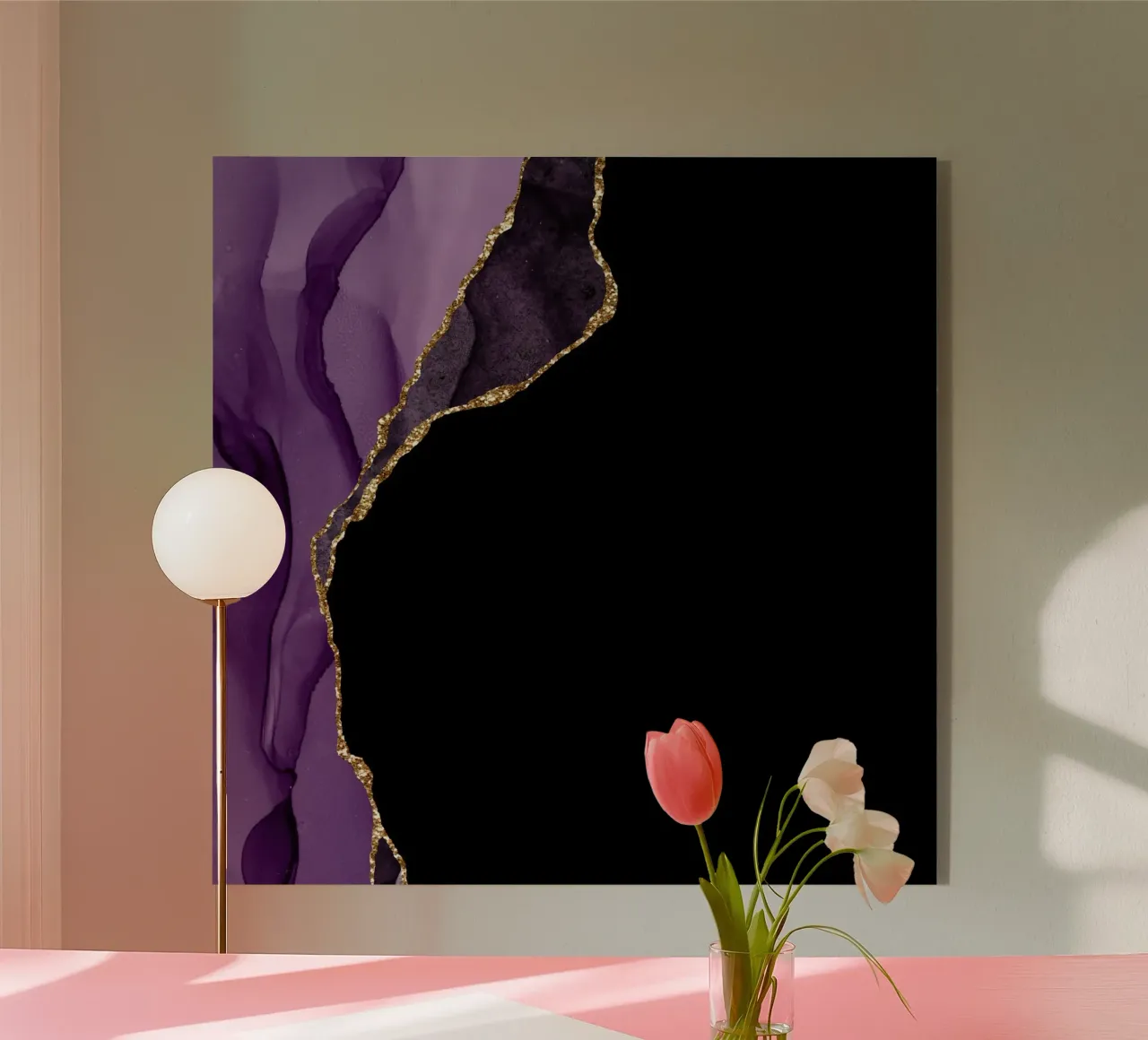 Agata viola e oro Texture 09 plexiglass da Gemstone Textures
