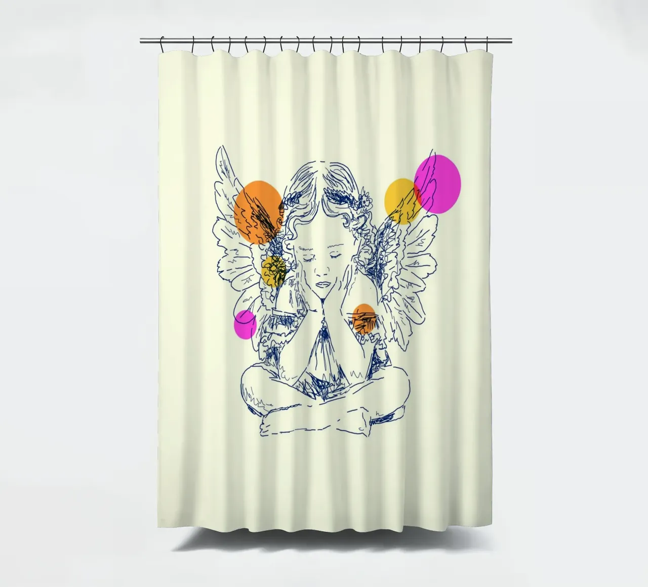 Dreaming in Silence shower curtain by Indigo Rain