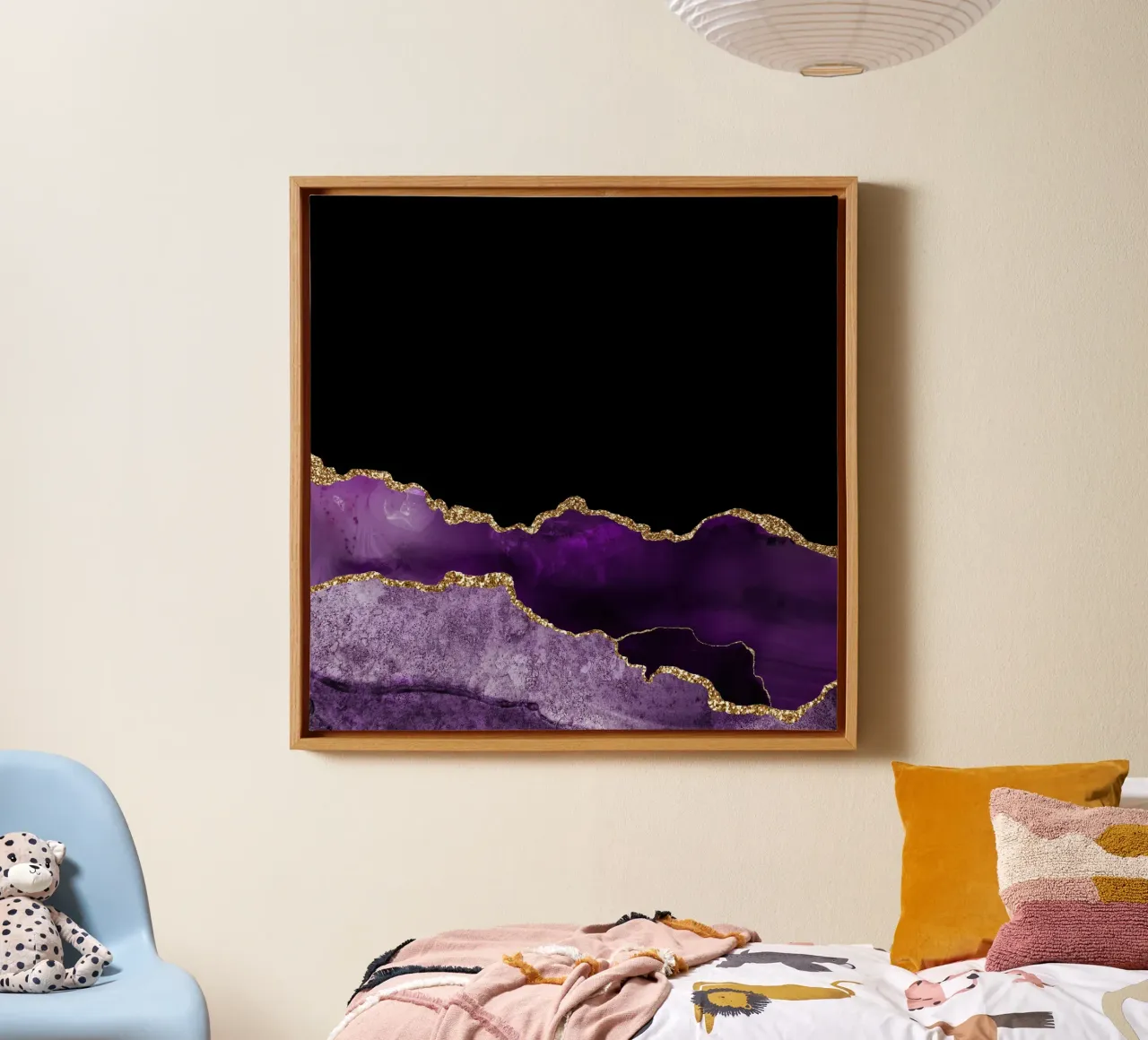 Agata viola e oro Texture 10 tela con Cornice a cassetta da Gemstone Textures