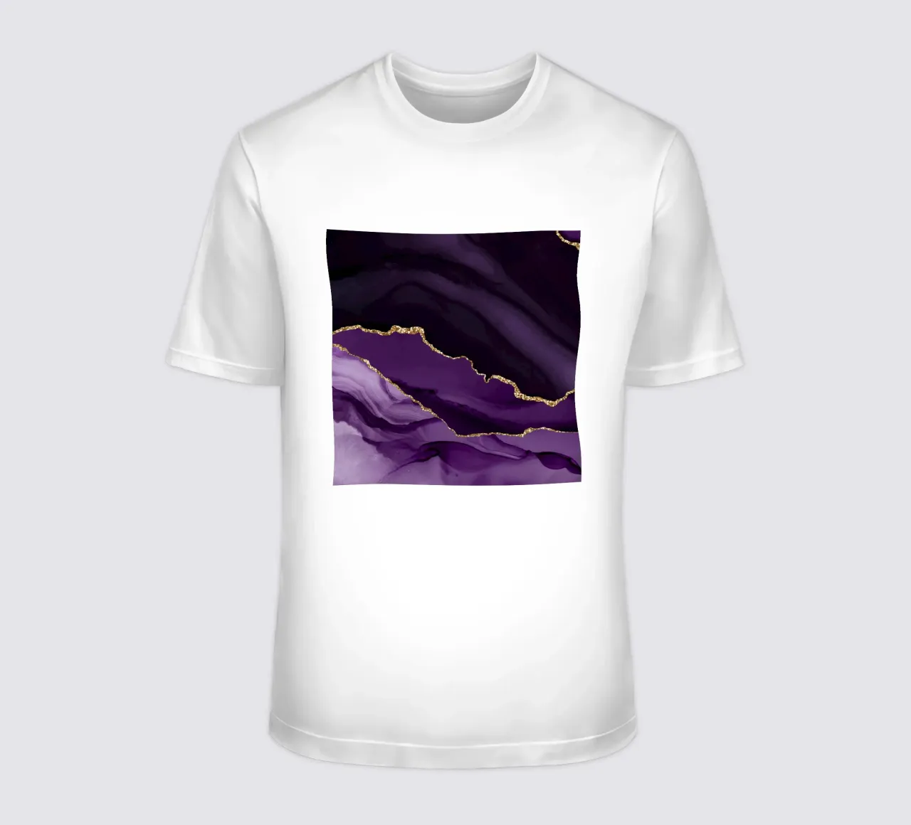 Agata viola e oro Texture 12 t-shirt da Gemstone Textures