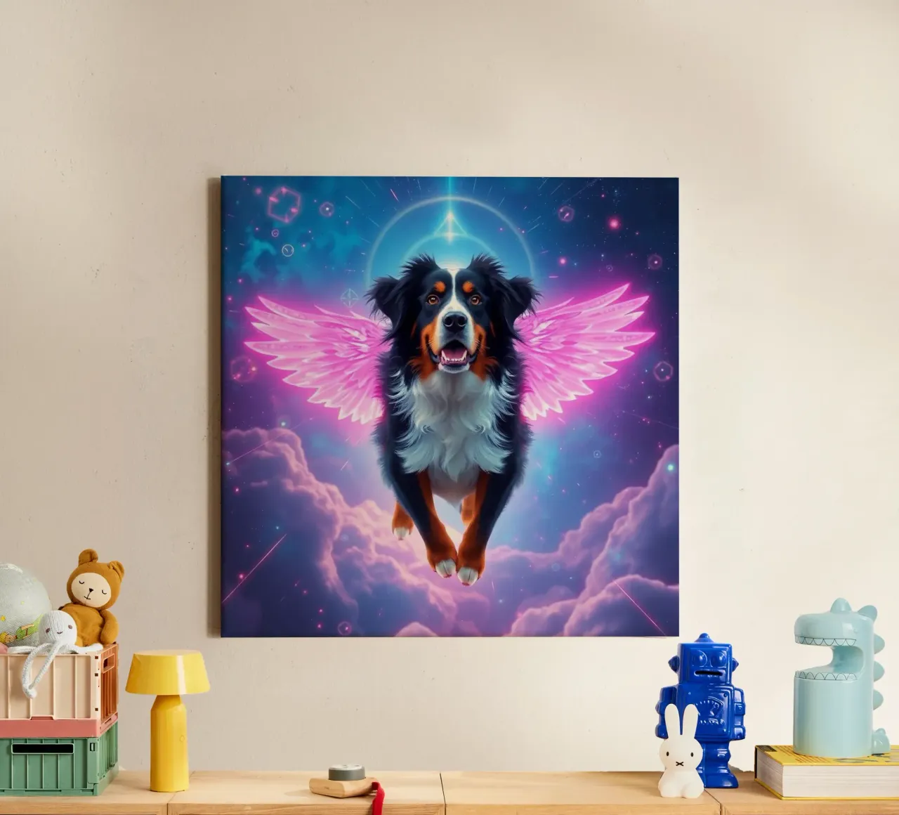 An Angel of Heaven canvas with Floater frame by Yumis.Beargang.and.Me