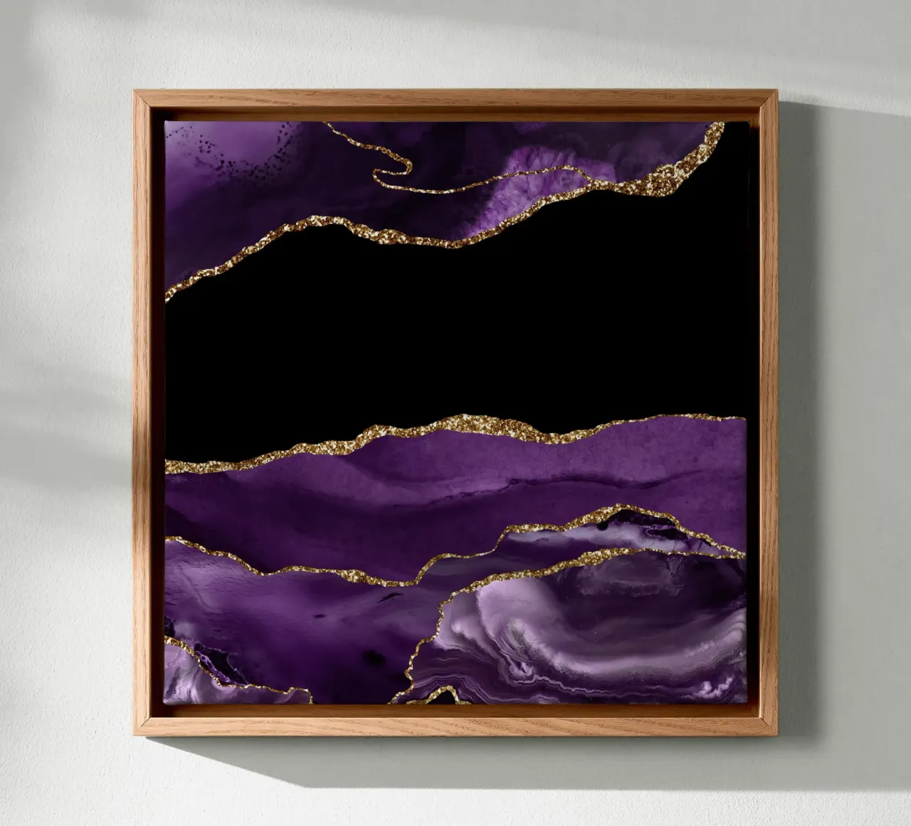 Agata viola e oro Texture 15 tela con Cornice a cassetta da Gemstone Textures