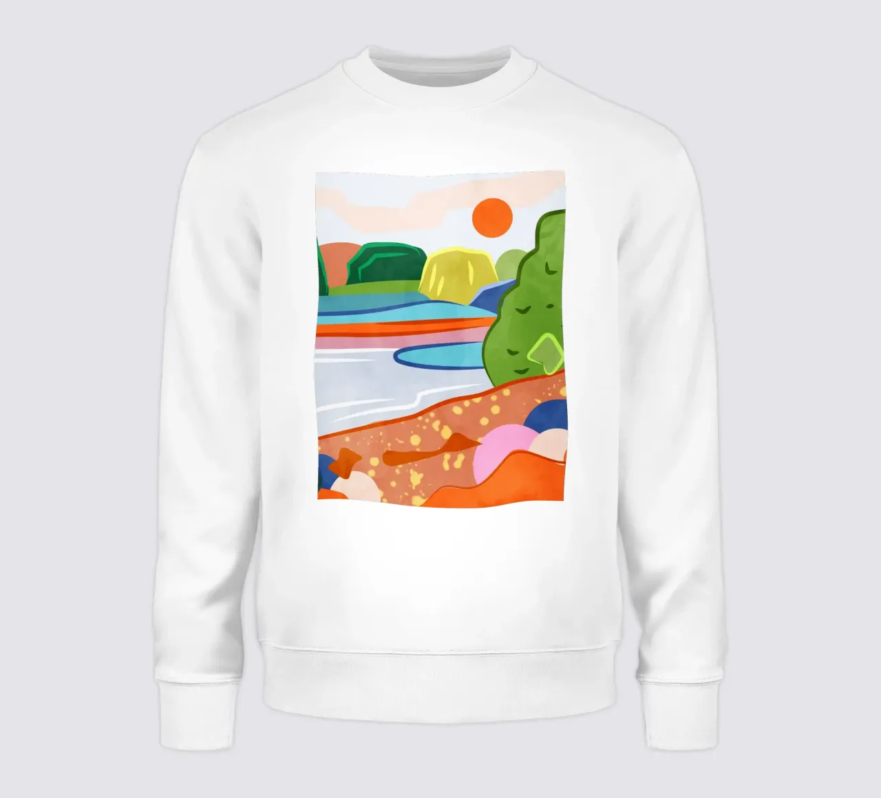 Pastel Sunset Over the Valley sweatshirt by Kintsugi99