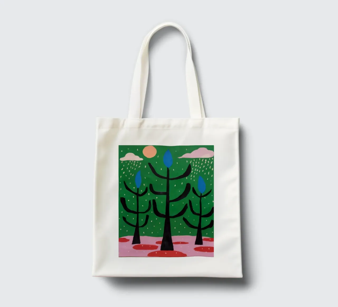Symmetrical Stylized Trees tote bag by Lunar Templar