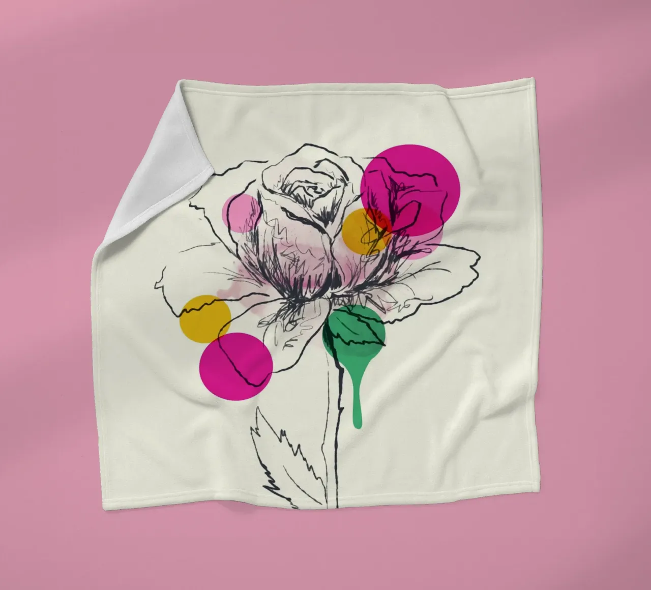 Petals in Line coperta in pile da Indigo Rain