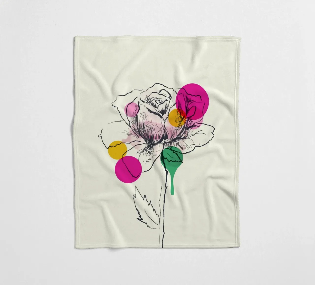 Petals in Line coperta in pile da Indigo Rain