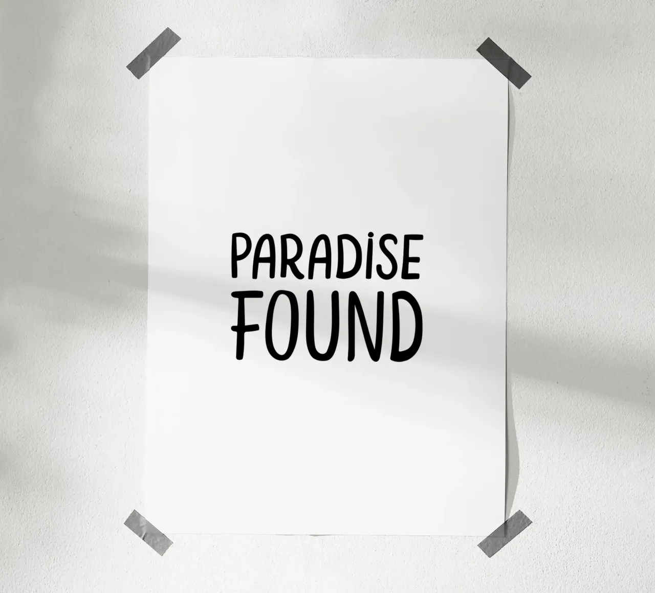 Paradise Found | Mindfulness Typographie Schwarzweiß carta hahnemühle da Kathrin Woo Design