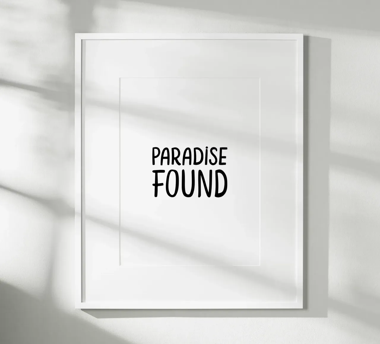 Paradise Found | Mindfulness Typographie Schwarzweiß carta hahnemühle da Kathrin Woo Design