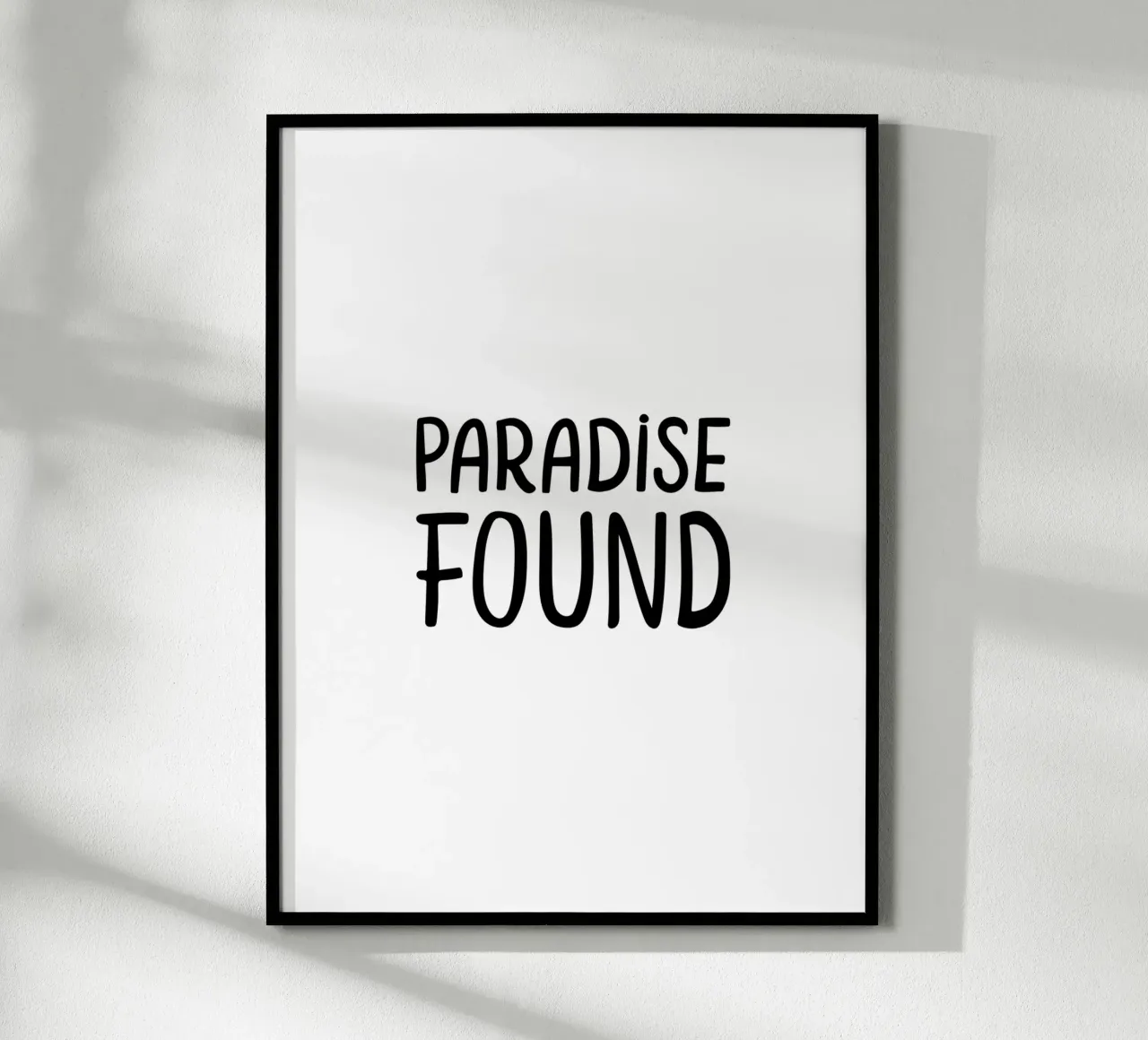 Paradise Found | Mindfulness Typographie Schwarzweiß carta hahnemühle da Kathrin Woo Design