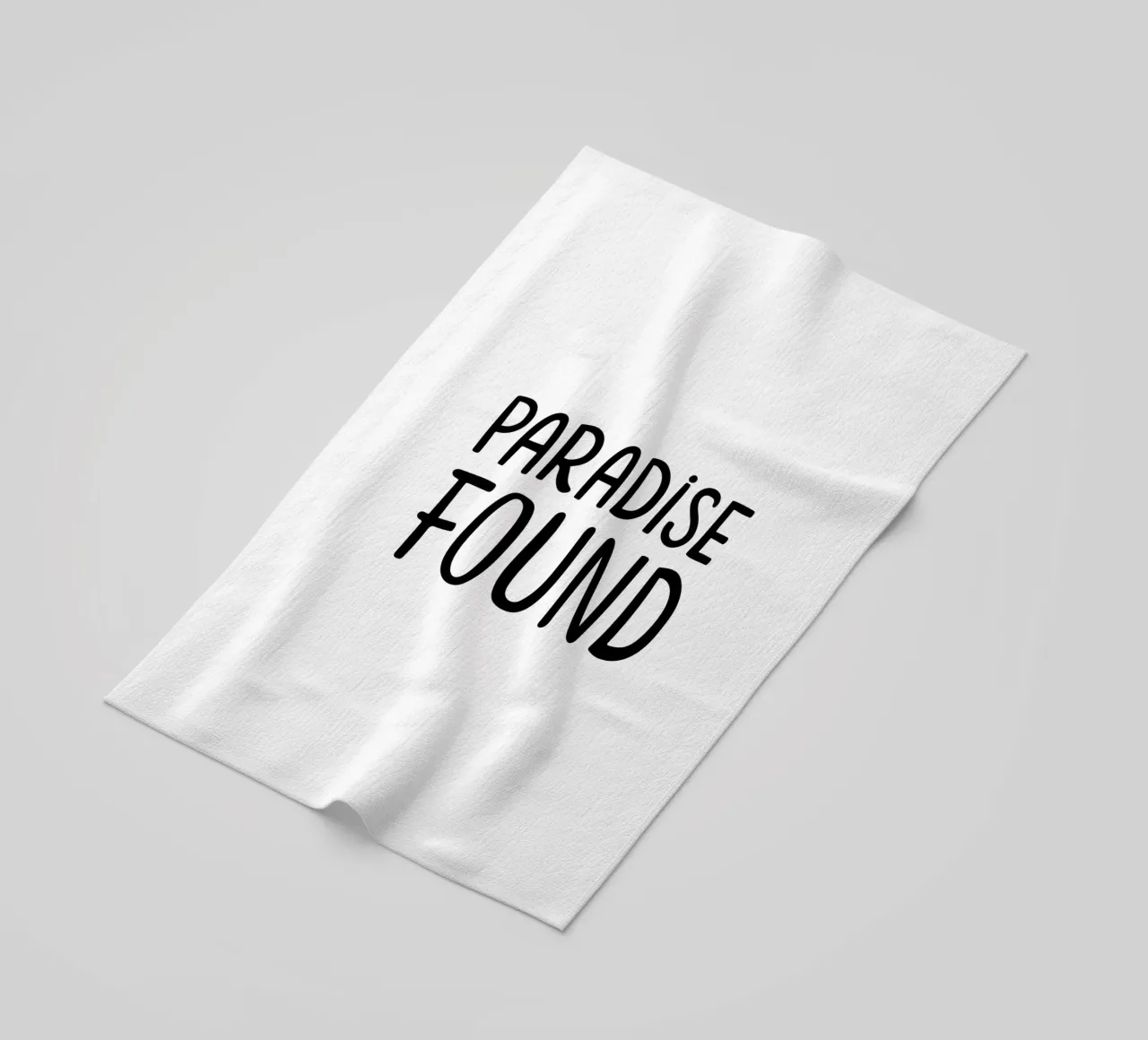 Paradise Found | Mindfulness Typographie Schwarzweiß telo mare da Kathrin Woo Design