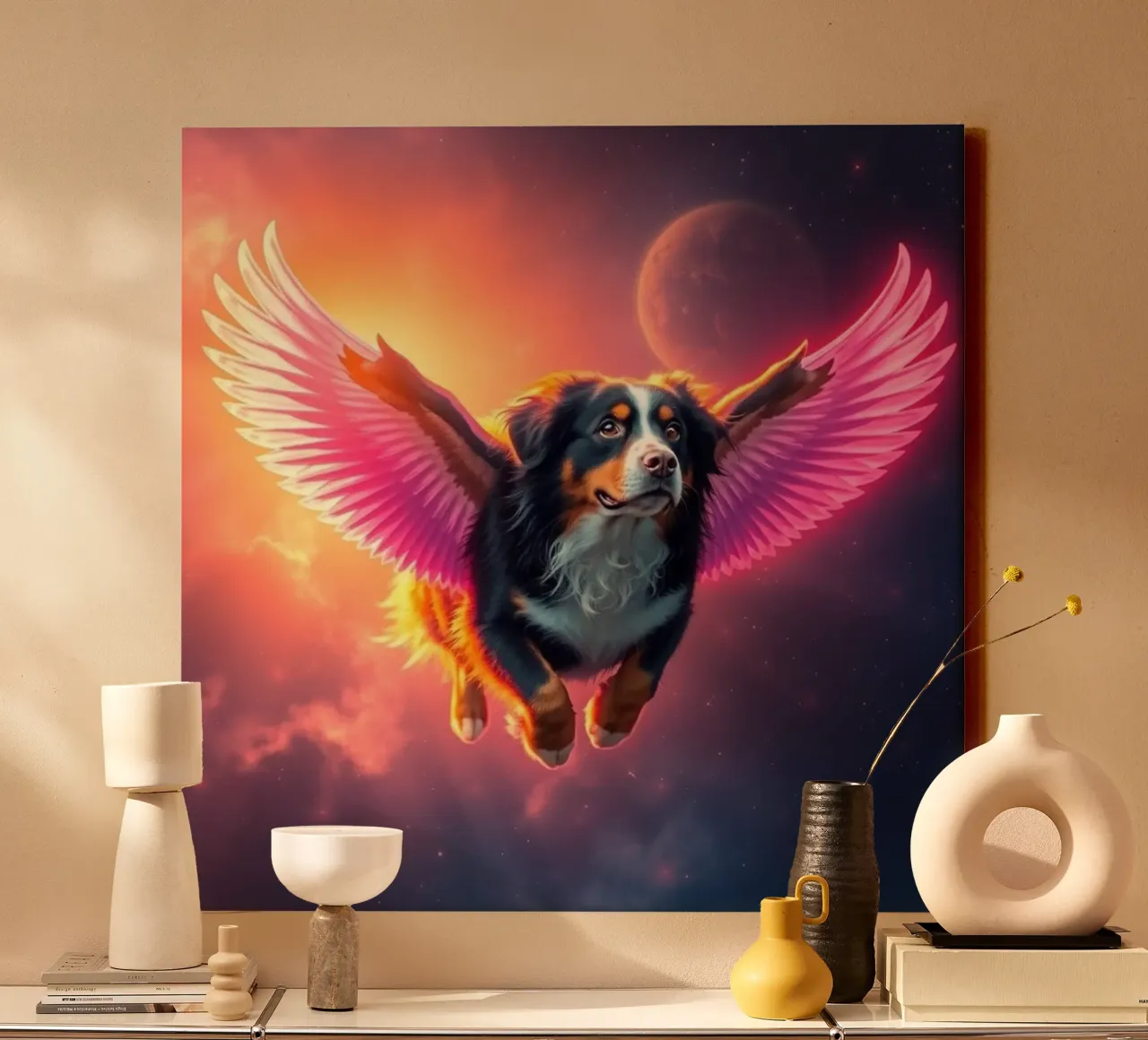 Ein Engel des Himmels #1 Leinwand von Yumis.Beargang.and.Me