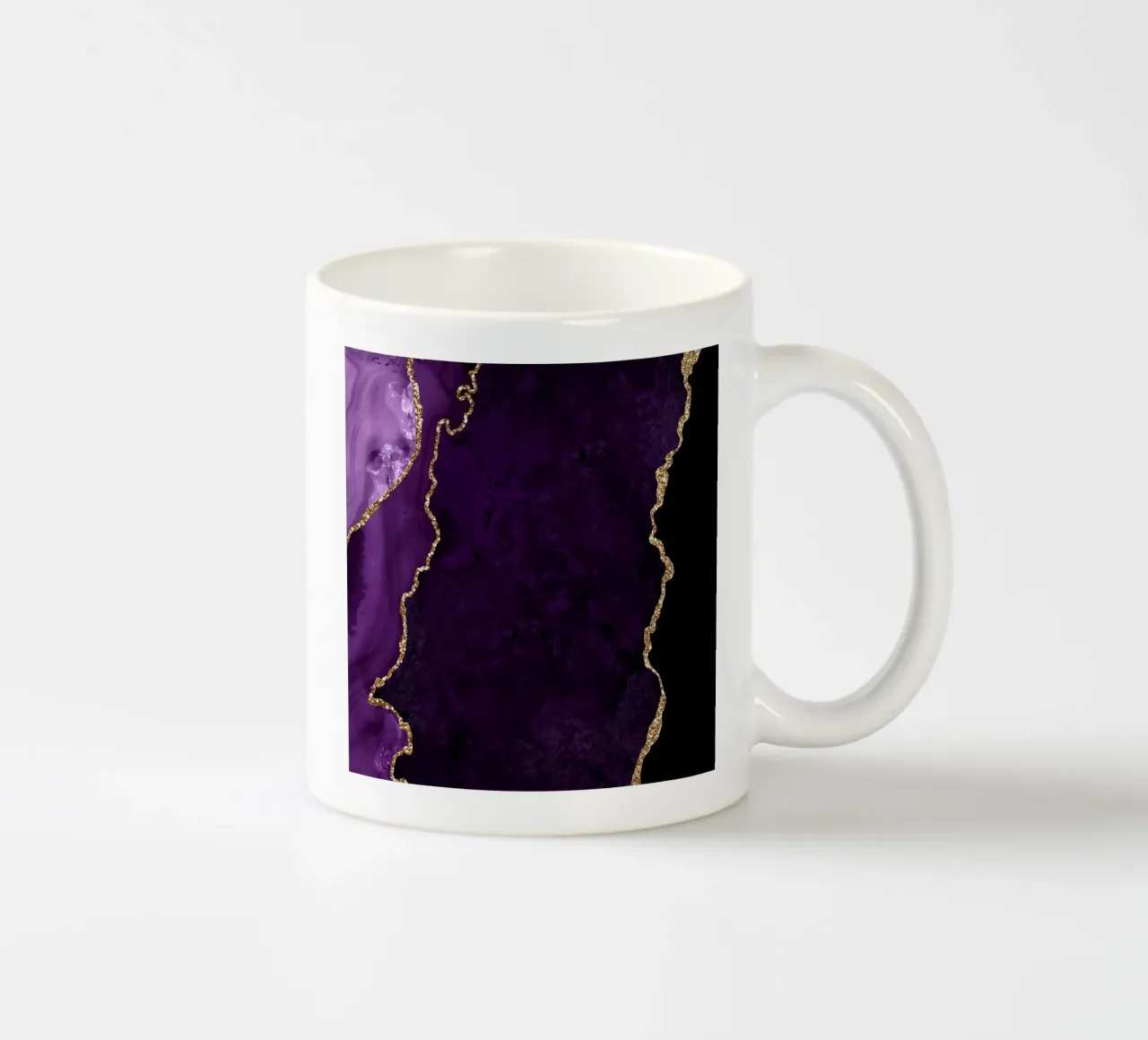 Agata viola e oro Texture 18 tazza in ceramica da Gemstone Textures