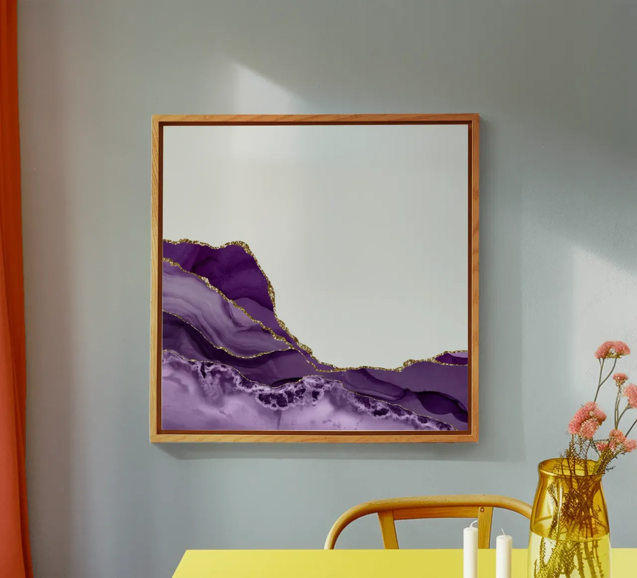 Agata viola e oro Texture 19 plexiglass da Gemstone Textures